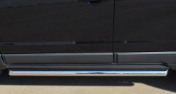 13 849 р. Защита порогов из круглой трубы диаметром 63 мм Russtal  Opel Antara (2010-2015) (Защита порогов с со скосами на торцах (вариант 1))  с доставкой в г. Калуга. Увеличить фотографию 1