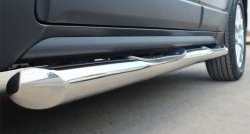 18 799 р. Защита порогов с пластиковыми вставками для ног из круглой трубы диаметром 76 мм Russtal  Opel Antara (2010-2015) (Защита порогов с со скосами на торцах (вариант 1))  с доставкой в г. Калуга. Увеличить фотографию 3