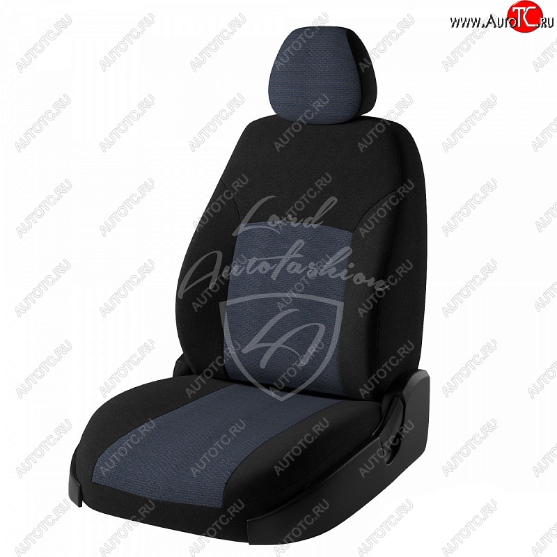 6 649 р. Чехлы для сидений Lord Autofashion Дублин (жаккард)  Opel Astra  H (2004-2015) (Черный, вставка Ёж Синий)  с доставкой в г. Калуга