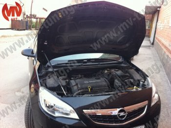 2 969 р. Упор капота MV-Tuning (одинарный) Opel Astra J универсал дорестайлинг (2009-2012)  с доставкой в г. Калуга. Увеличить фотографию 1