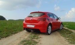3 999 р. Накладка Sport на задний бампер  Opel Astra  J (2009-2017) (Неокрашенная)  с доставкой в г. Калуга. Увеличить фотографию 2