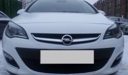 1 469 р. Сетка на бампер Russtal (черная)  Opel Astra  J (2012-2017)  с доставкой в г. Калуга. Увеличить фотографию 1
