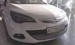 1 539 р. Сетка на бампер GTC Russtal (хром)  Opel Astra  J (2009-2012)  с доставкой в г. Калуга. Увеличить фотографию 3