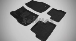 Износостойкие коврики в салон SeiNtex Premium 3D 4 шт. (ворсовые, черные) Opel Astra J хэтчбек дорестайлинг (2009-2012)