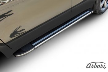 12 149 р. Порожки для ног Arbori Luxe Black  Opel Mokka (2012-2016)  с доставкой в г. Калуга. Увеличить фотографию 2