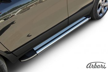 Порожки для ног Arbori Luxe Silver Opel Mokka  дорестайлинг (2012-2016)
