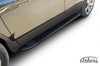 11 339 р. Порожки для ног Arbori Optima Black  Opel Mokka (2012-2016)  с доставкой в г. Калуга. Увеличить фотографию 2