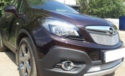 1 539 р. Нижняя сетка на бампер Russtal (хром)  Opel Mokka (2012-2016)  с доставкой в г. Калуга. Увеличить фотографию 3