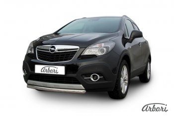 11 159 р. Защита переднего бампера Arbori (короткая, нержавейка, 1 труба d57 mm). Opel Mokka  дорестайлинг (2012-2016)  с доставкой в г. Калуга. Увеличить фотографию 2