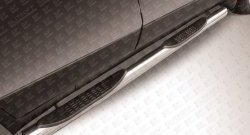 13 949 р. Защита порогов из трубы d76 мм с пластиковыми вставками для ног Slitkoff Opel Mokka  дорестайлинг (2012-2016) (Цвет: нержавеющая полированная сталь)  с доставкой в г. Калуга. Увеличить фотографию 1