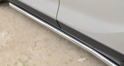 13 849 р. Защита порогов из круглой трубы диаметром 63 мм Russtal  Opel Mokka (2012-2016) (Защита порогов с со скосами на торцах (вариант 1))  с доставкой в г. Калуга. Увеличить фотографию 2