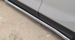 13 849 р. Защита порогов из круглой трубы диаметром 63 мм Russtal Opel Mokka  дорестайлинг (2012-2016) (Защита порогов с со скосами на торцах (вариант 1))  с доставкой в г. Калуга. Увеличить фотографию 6