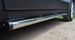 13 849 р. Защита порогов из круглой трубы диаметром 63 мм Russtal Opel Mokka  дорестайлинг (2012-2016) (Защита порогов с со скосами на торцах (вариант 1))  с доставкой в г. Калуга. Увеличить фотографию 7