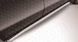 12 349 р. Защита порогов из круглой трубы диаметром 57 мм с загнутыми краями Slitkoff  Opel Mokka (2012-2016) (Цвет: нержавеющая полированная сталь)  с доставкой в г. Калуга. Увеличить фотографию 1