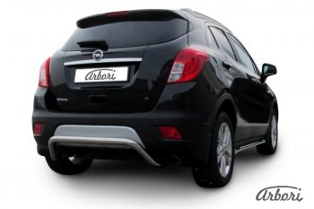 12 149 р. Защита заднего бампера Arbori (скоба, нержавейка, 1 труба d57 mm). Opel Mokka  дорестайлинг (2012-2016)  с доставкой в г. Калуга. Увеличить фотографию 2