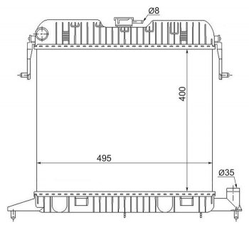 7 999 р. Радиатор двигателя (пластинчатый, 1.8/2.0, МКПП) SAT  Opel Omega  A (1986-1994)  с доставкой в г. Калуга. Увеличить фотографию 1