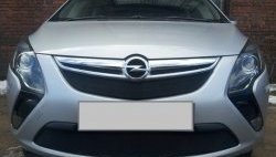 1 469 р. Нижняя сетка на бампер Russtal (черная) Opel Zafira С дорестайлинг (2011-2016)  с доставкой в г. Калуга. Увеличить фотографию 1