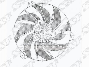 4 299 р. Диффузор радиатора в сборе SAT Peugeot 206 хэтчбэк 5 дв. 2AC дорестайлинг (1998-2003)  с доставкой в г. Калуга. Увеличить фотографию 1