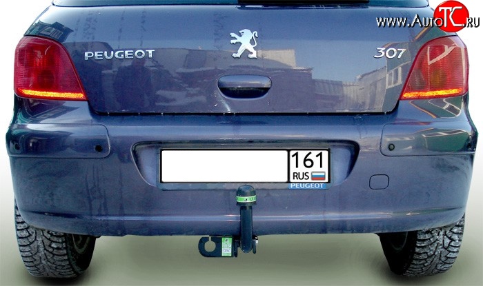 7 549 р. Фаркоп Лидер Плюс  Peugeot 307 ( хэтчбэк 3 дв.,  хэтчбэк 5 дв.) (2001-2008) (Без электропакета)  с доставкой в г. Калуга