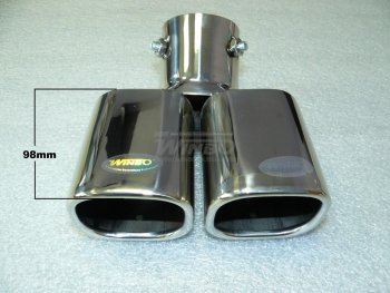 3 799 р. Насадка глушителя WINBO (двойная) Peugeot 4008 (2012-2017)  с доставкой в г. Калуга. Увеличить фотографию 2