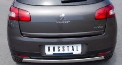 14 999 р. Защита заднего бампера (Ø75x42 мм, нержавейка) Russtal  Peugeot 4008 (2012-2017)  с доставкой в г. Калуга. Увеличить фотографию 1