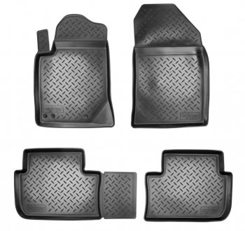 1 949 р. Комплект ковриков в салон Norplast Unidec  Peugeot 407 ( седан,  универсал) (2004-2011) (Цвет: черный)  с доставкой в г. Калуга. Увеличить фотографию 1