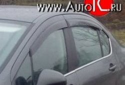999 р. Комплект дефлекторов окон (ветровиков) 4 шт. (седан) Russtal Peugeot 408  дорестайлинг (2010-2017)  с доставкой в г. Калуга. Увеличить фотографию 1