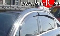 999 р. Комплект дефлекторов окон (ветровиков) 4 шт. (седан) Russtal Peugeot 508 седан (2010-2014)  с доставкой в г. Калуга. Увеличить фотографию 1