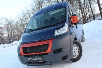 799 р. Реснички на фары (глянец) RA Peugeot Boxer 250 (2006-2014) (Неокрашенные)  с доставкой в г. Калуга. Увеличить фотографию 3