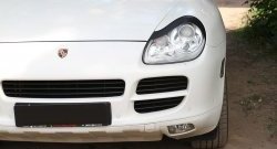 1 599 р. Реснички на фары RA Porsche Cayenne 955 (2002-2006) (Неокрашенные)  с доставкой в г. Калуга. Увеличить фотографию 5
