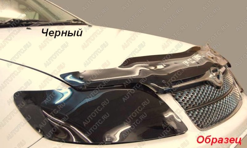 2 189 р. Дефлектор капота CA-Plastic  Toyota Alphard  H10 (2002-2008) дорестайлинг, рестайлинг (серия Classic черный, Без надписи)  с доставкой в г. Калуга