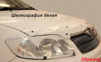 2 899 р. Дефлектор капота (2006-2010) CA-Plastiс exclusive  Chery Tiggo T11 (2005-2013) дорестайлинг (серия Шелкография белая)  с доставкой в г. Калуга. Увеличить фотографию 1