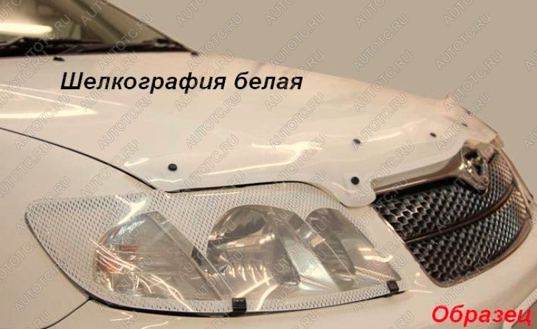 2 899 р. Дефлектор капота (2006-2010) CA-Plastiс exclusive  Chery Tiggo T11 (2005-2013) дорестайлинг (серия Шелкография белая)  с доставкой в г. Калуга