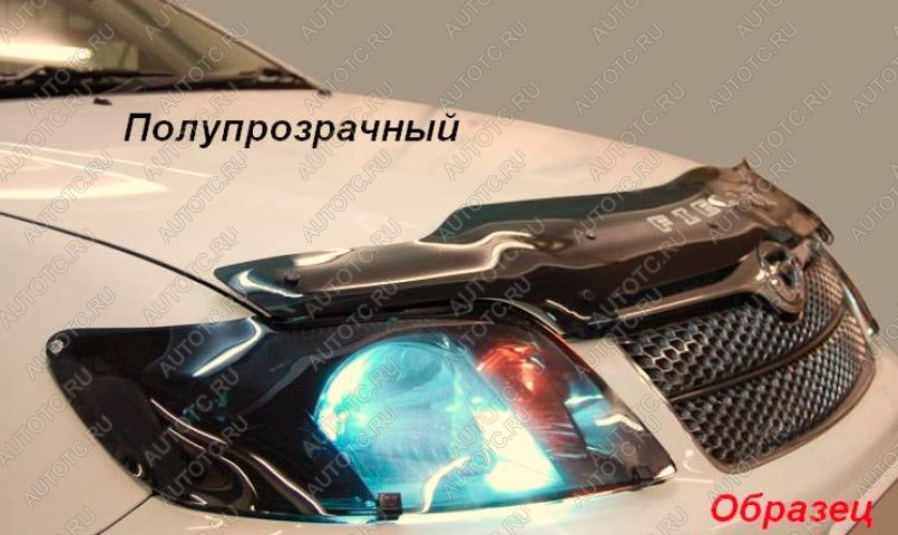 2 099 р. Дефлектор капота (Т241 Т246) CA-Plastiс  Toyota Caldina  T240 (2002-2007) универсал дорестайлинг, универсал рестайлинг (серия Classic полупрозрачный, Без надписи)  с доставкой в г. Калуга