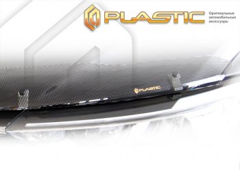 2 499 р. Дефлектор капота CA-Plastiс  Toyota Highlander  XU40 (2010-2013) (Шелкография черная)  с доставкой в г. Калуга. Увеличить фотографию 2