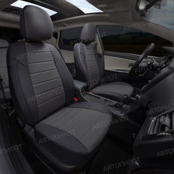 7 799 р. Чехлы сидений (экокожа, 40/60, подлок) Автопилот  Audi A6  C5 (1997-2004) (черный/темно-серый)  с доставкой в г. Калуга. Увеличить фотографию 6