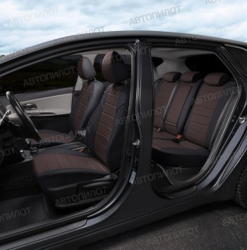 13 449 р. Чехлы сидений (экокожа) Автопилот  BMW X2  F39 (2017-2024) (черный/шоколад)  с доставкой в г. Калуга. Увеличить фотографию 7