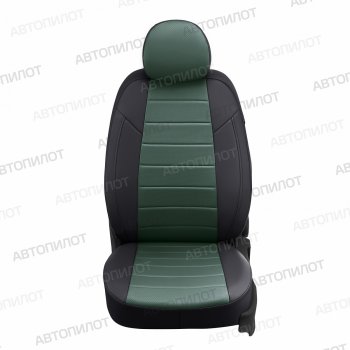 13 449 р. Чехлы сидений (экокожа, спл./п.кресла Спорт) Автопилот  BMW 3 серия  E46 (1998-2005) (черный/зеленый)  с доставкой в г. Калуга. Увеличить фотографию 3