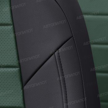 13 449 р. Чехлы сидений (экокожа, спл./п.кресла Спорт) Автопилот  BMW 3 серия  E46 (1998-2005) (черный/зеленый)  с доставкой в г. Калуга. Увеличить фотографию 7