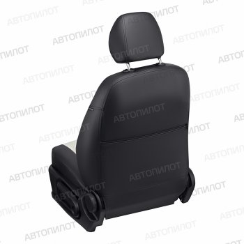 7 249 р. Чехлы сидений (экокожа) Автопилот  Chevrolet Aveo ( T200,  T250) (2003-2011) (черный/белый)  с доставкой в г. Калуга. Увеличить фотографию 2