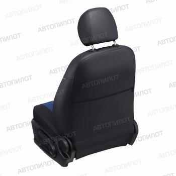 13 999 р. Чехлы сидений (экокожа) Автопилот Ромб  Chevrolet Rezzo (2000-2008) (черный/синий)  с доставкой в г. Калуга. Увеличить фотографию 2