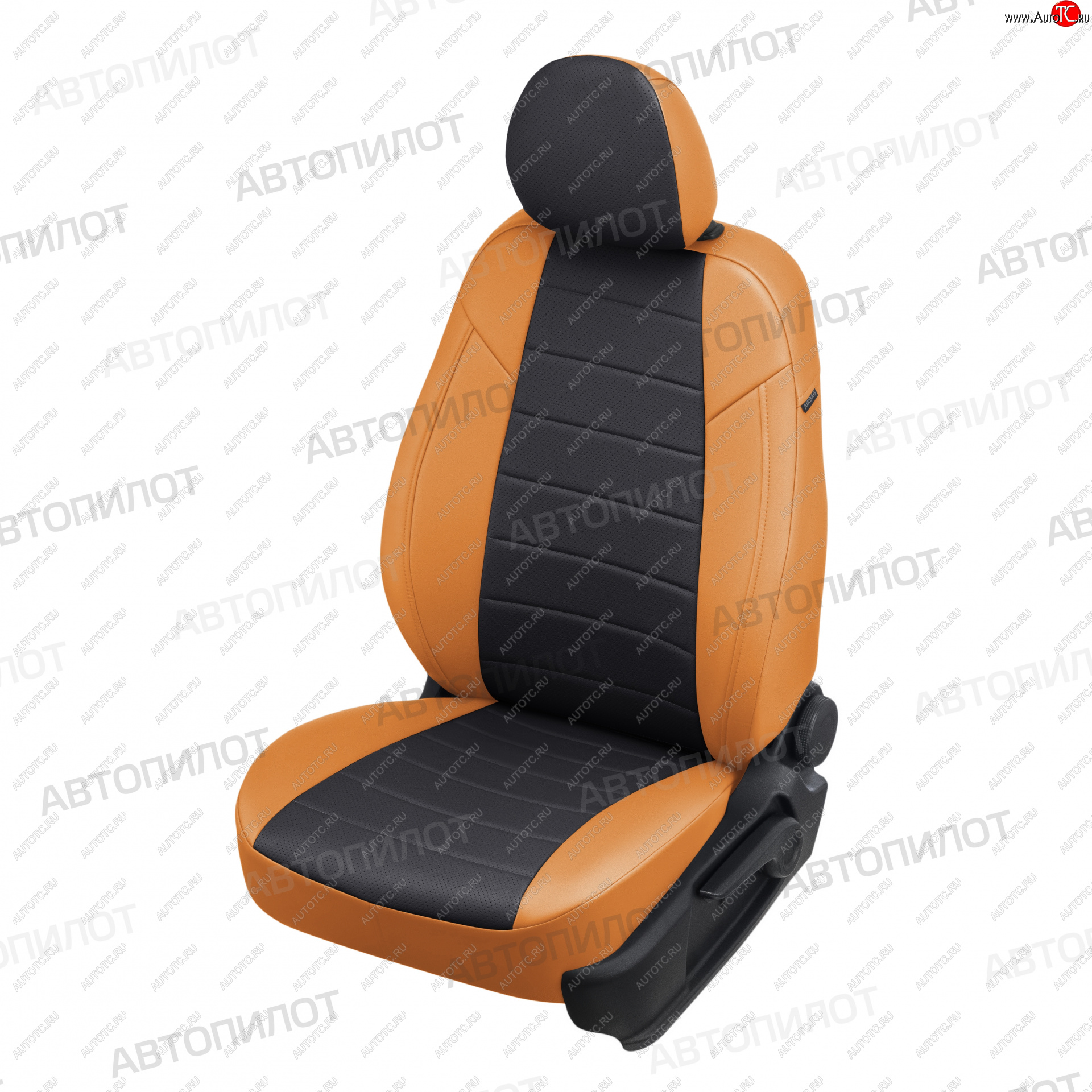 13 449 р. Чехлы сидений (экокожа) Автопилот  Chevrolet Trailblazer  GM800 (2012-2016) (оранж/черный)  с доставкой в г. Калуга