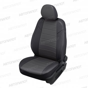 13 449 р. Чехлы сидений (экокожа) Автопилот  Ford EcoSport (2017-2024) (черный/темно-серый)  с доставкой в г. Калуга. Увеличить фотографию 1