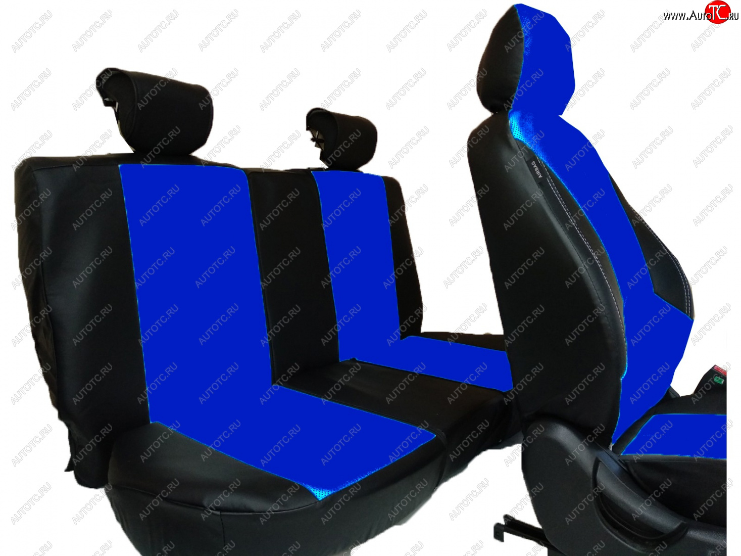 3 999 р. Универсальные чехлы сидений X-DRIVE Ford Mondeo MK5 CD391 дорестайлинг седан (2014-2018) (черный/синий)  с доставкой в г. Калуга
