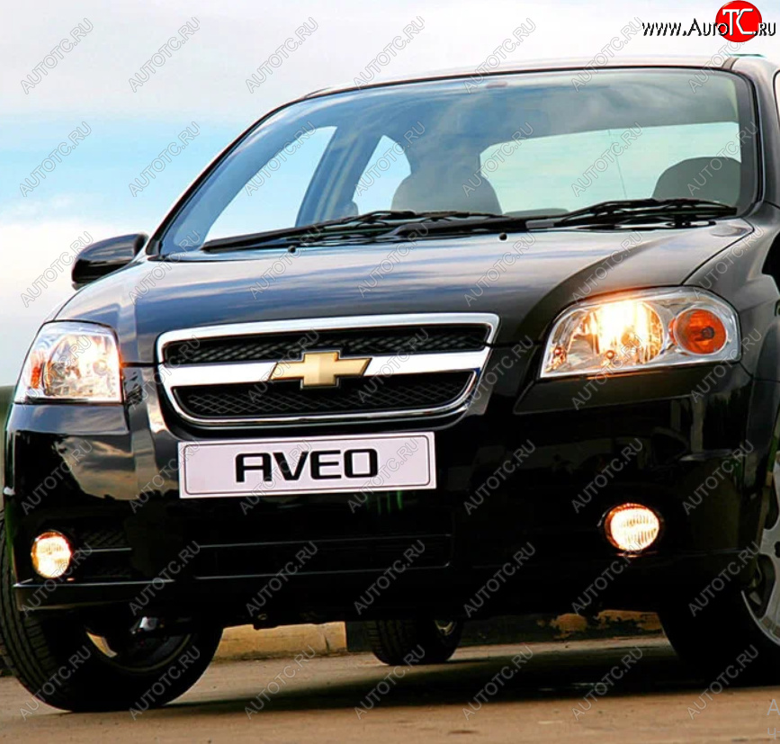 2 159 р. Бампер передний (с отверстиями под ПТФ) GAMMA  Chevrolet Aveo  T250 (2006-2011) (Неокрашенный)  с доставкой в г. Калуга