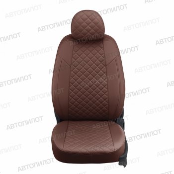 13 999 р. ехлы сидений (экокожа) Автопилот Ромб  Honda Civic  9 (2011-2016) (темно-коричневый)  с доставкой в г. Калуга. Увеличить фотографию 1