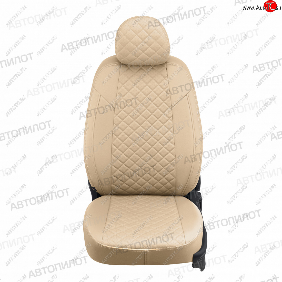 13 999 р. Чехлы сидений (экокожа) Автопилот Ромб  Honda HR-V  GH3, GH4 (1998-2005) (бежевый)  с доставкой в г. Калуга