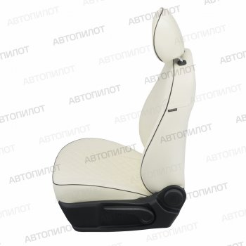 13 999 р. Чехлы сидений (экокожа) Автопилот Ромб  Hyundai Elantra  AD (2016-2020) (белый)  с доставкой в г. Калуга. Увеличить фотографию 3