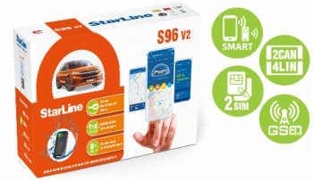 Сигнализация StarLine S96 v2 BT 2CAN+4LIN 2SIM GSM KIA Sportage 4 QL рестайлинг (2018-2022)
