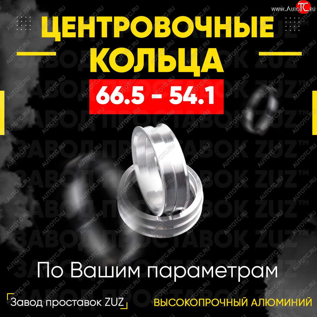 1 199 р. Алюминиевое центровочное кольцо (4 шт) ЗУЗ 54.1 x 66.5    с доставкой в г. Калуга